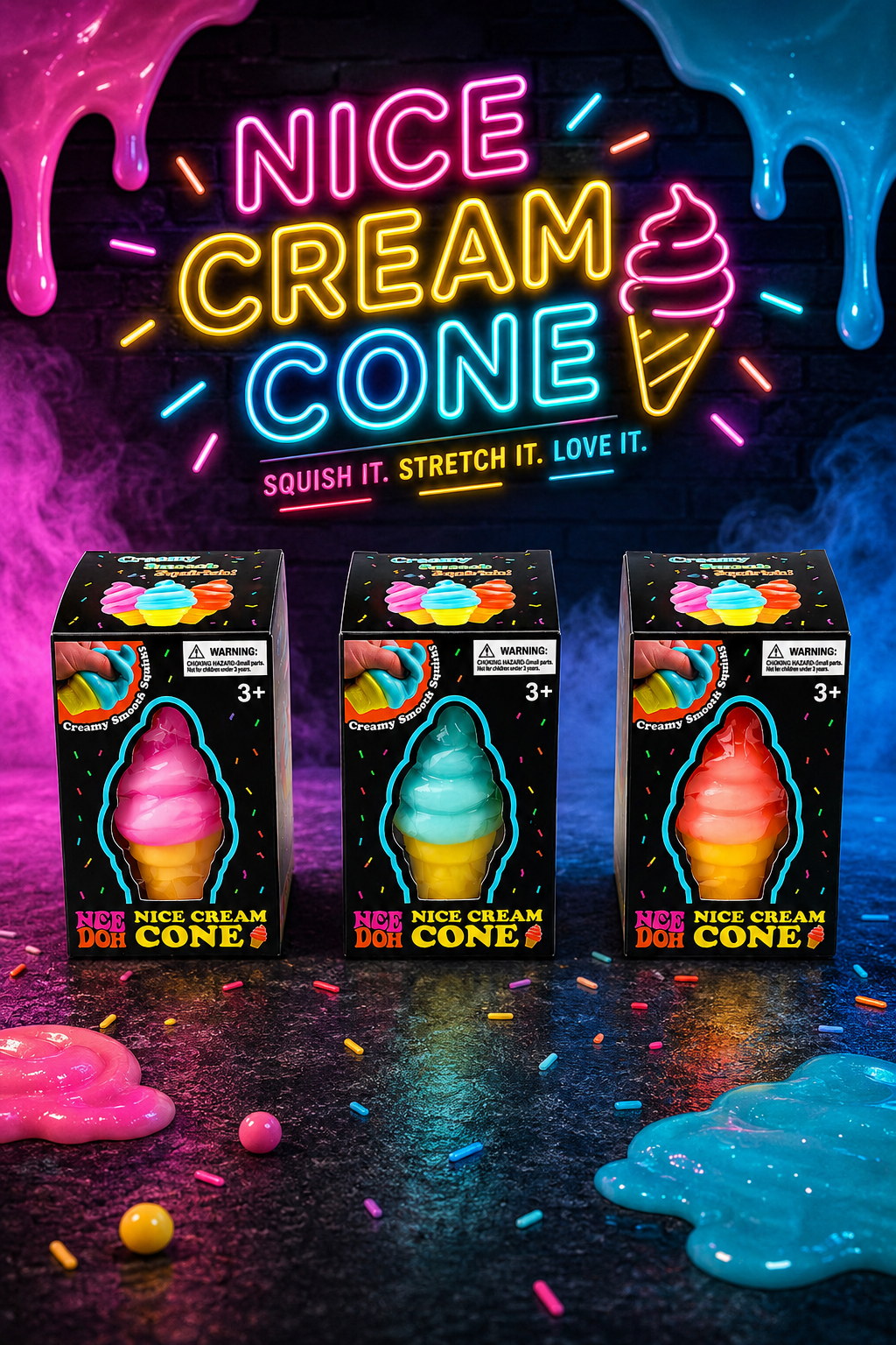 Ice Cream Cone Squishy Toy
