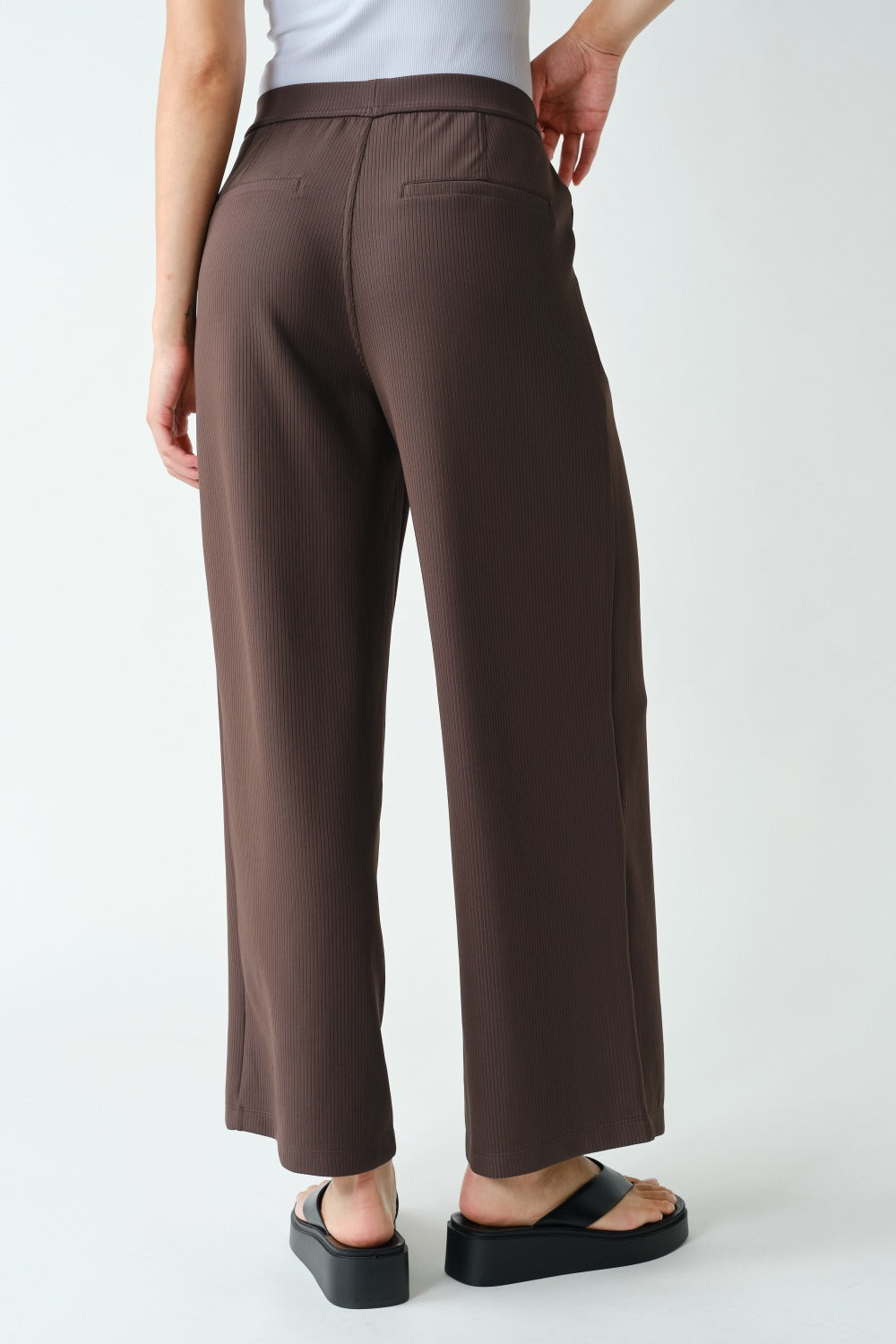 Ribbed Wide Leg Trousers