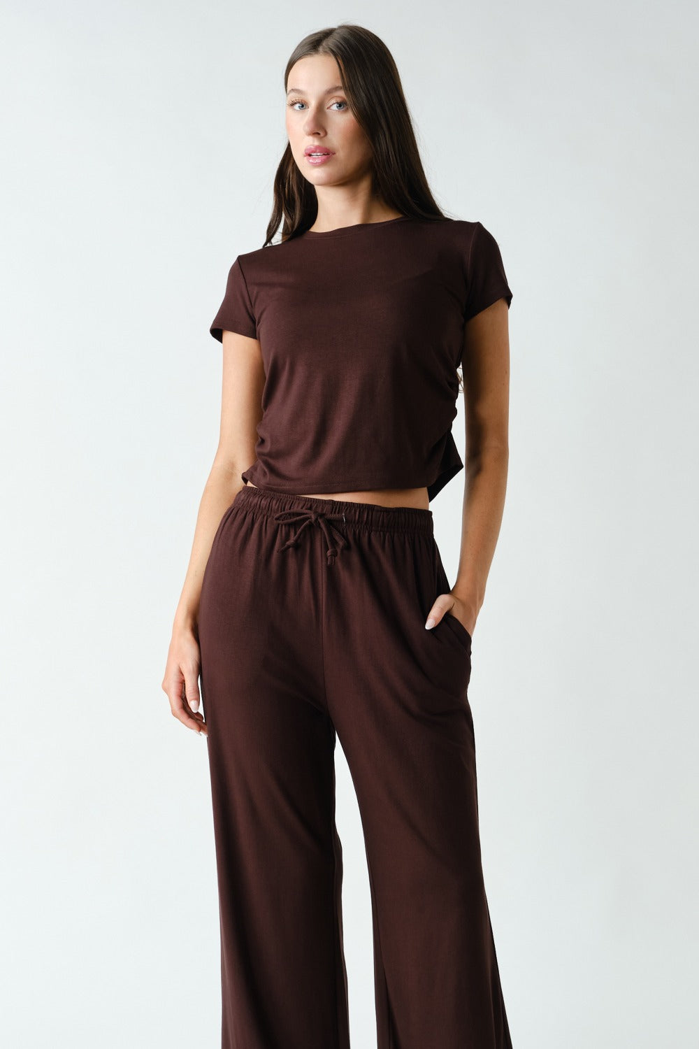 Marlow Ruched Wide Leg Lounge Set