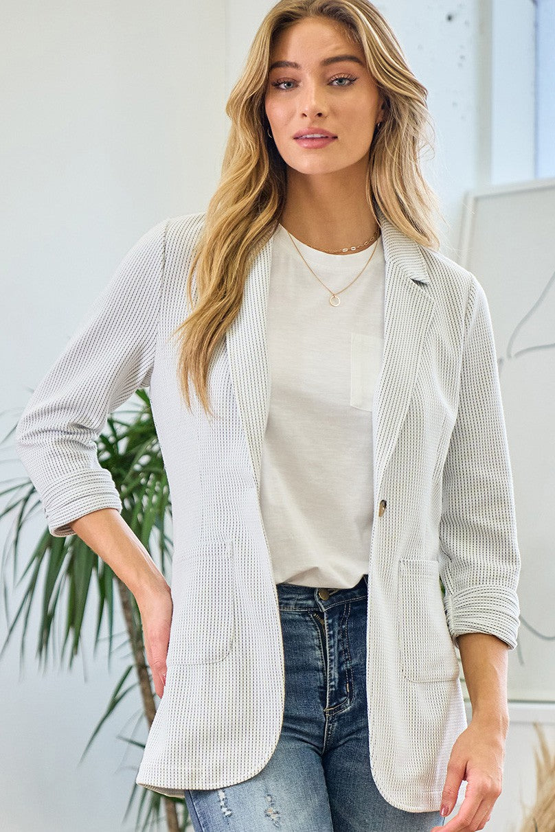 Stella Textured Blazer- 5 Colors!.