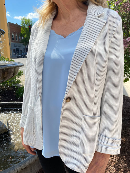 Stella Textured Blazer- 5 Colors!.
