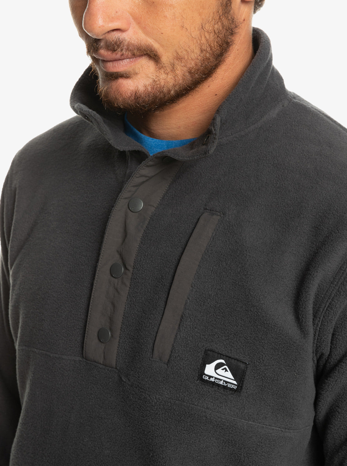 Quiksilver No Destination Snap Fleece Pullover.