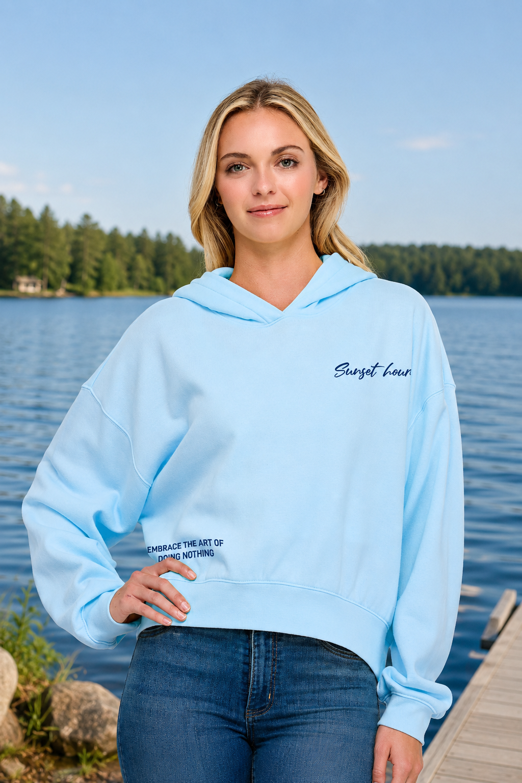 Sunset Hour Cropped Hoodie