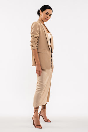 Chiara Rouched Sleeve Blazer- 2 Colors!.