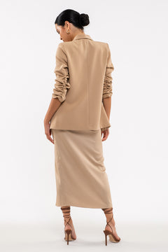 Chiara Rouched Sleeve Blazer- 2 Colors!.