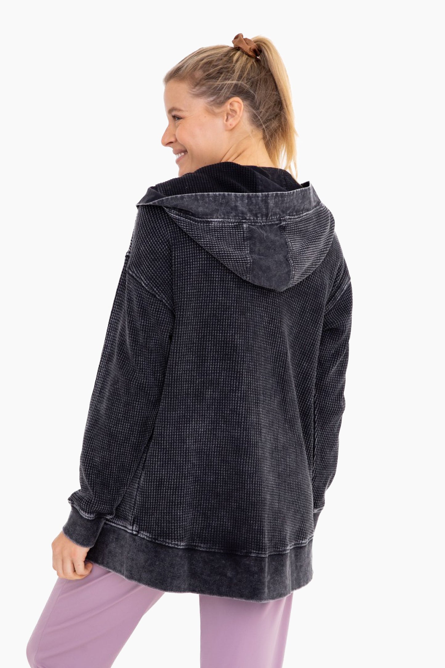 Waffle Knit Mineral Wash Cardigan- 4 Colors!