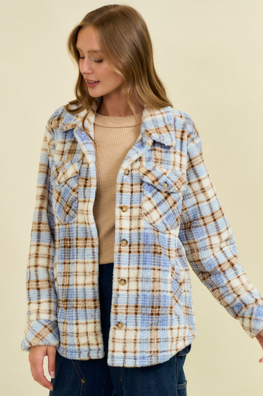 Faux Fur Plaid Shacket