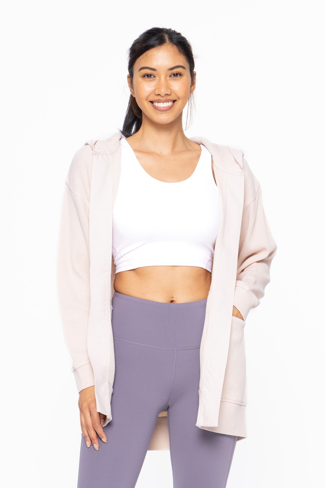 Waffle Knit Mineral Wash Cardigan- 4 Colors!