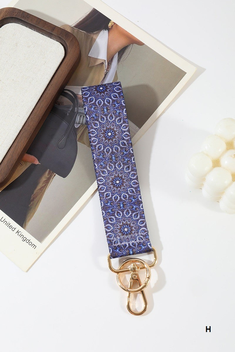 Jacquard Weave Wristlet Keychains- 2 DESIGNS!