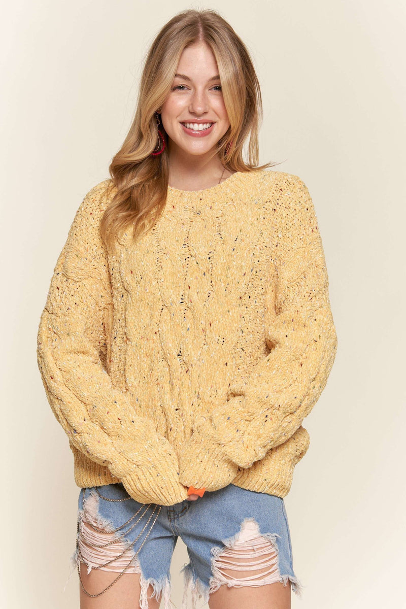 Certain Comforts Cable Knit Sweater- 2 Colors!