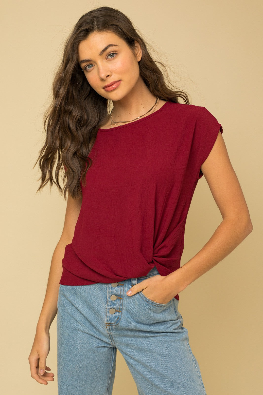Neasa Twist Hem Top- 13 Colors!.