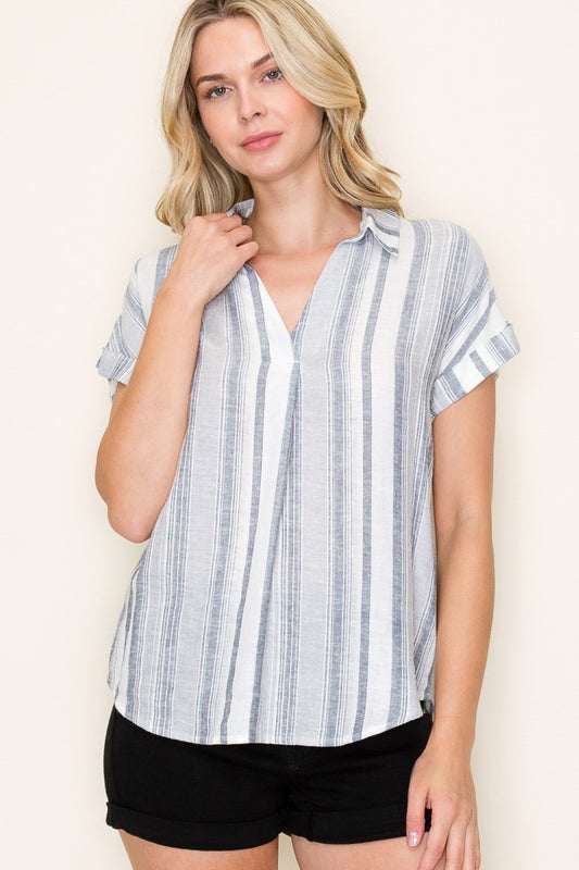 Endless Moods Roll Up Sleeve Blouse