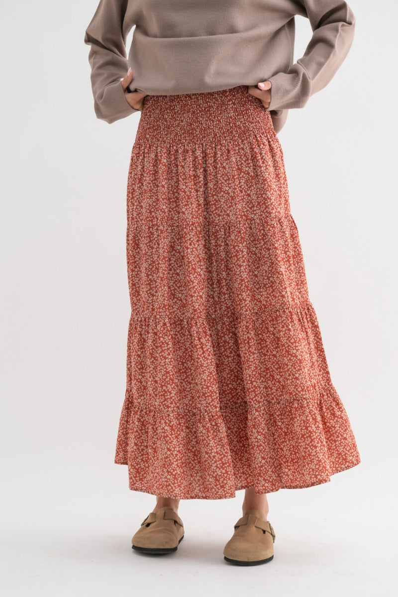 Feeling Flowerful Tiered Maxi Skirt- 3 Colors!