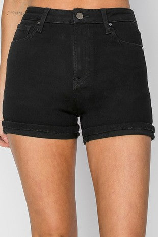RISEN High Rise Cuff Shorts