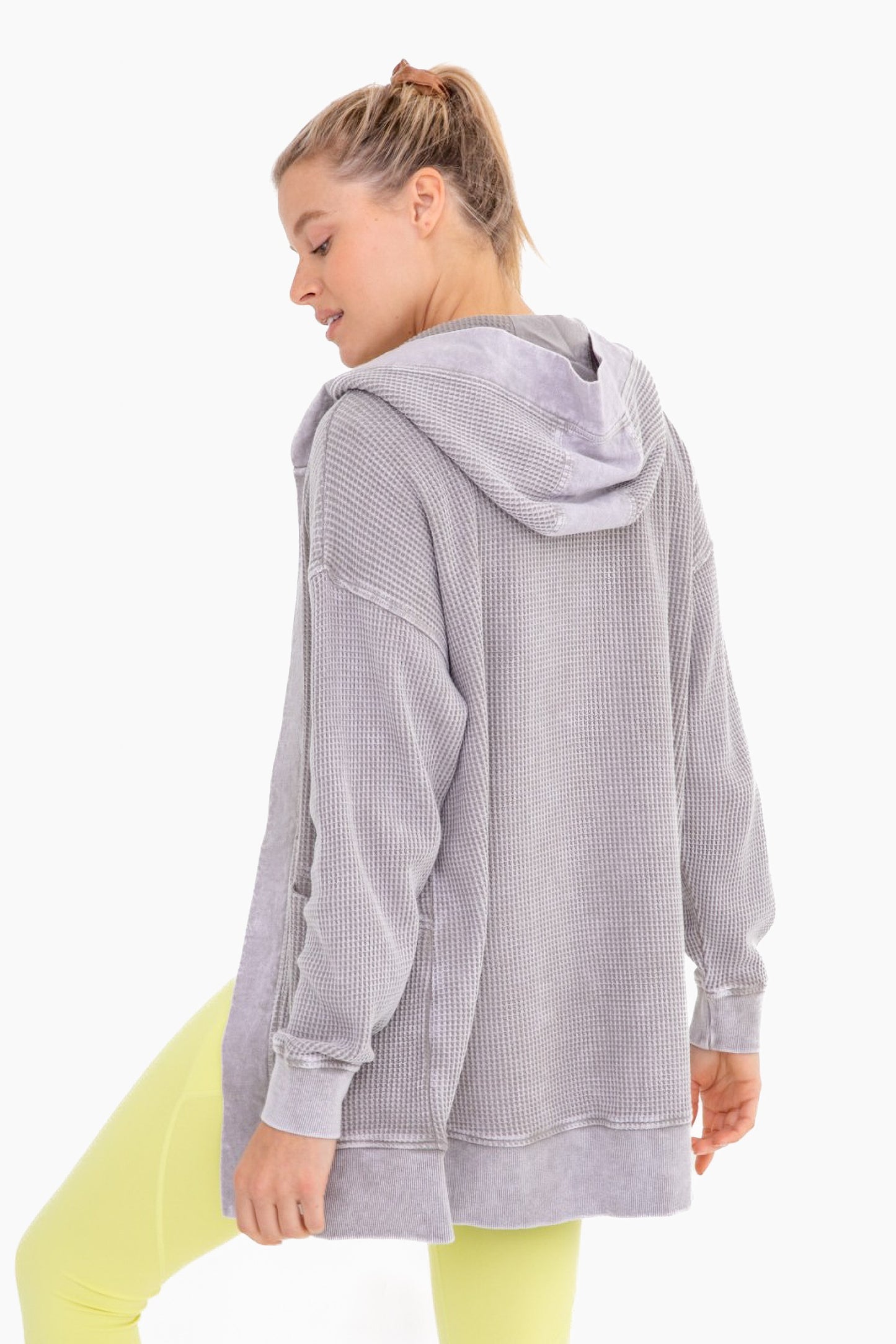 Waffle Knit Mineral Wash Cardigan- 4 Colors!