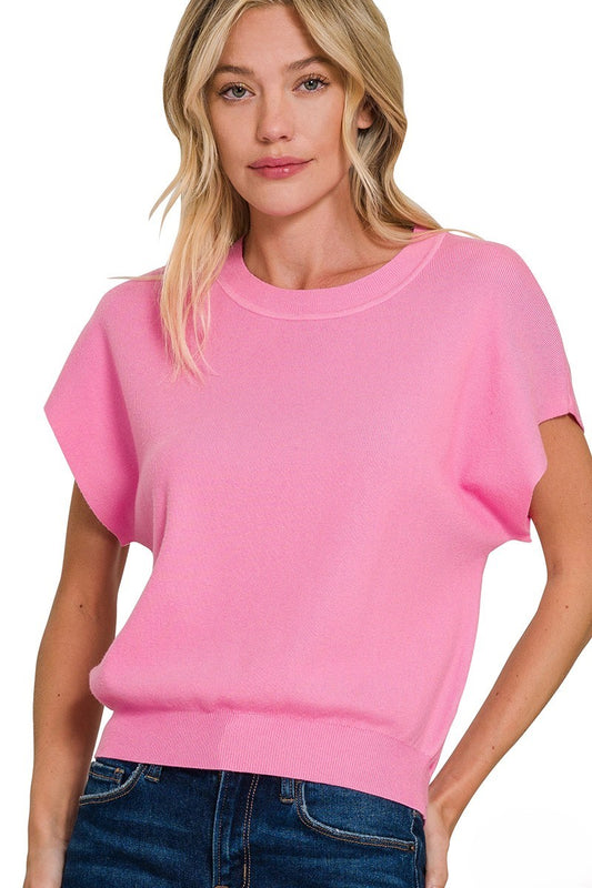 Finding Zen Round Neck Dolman Top