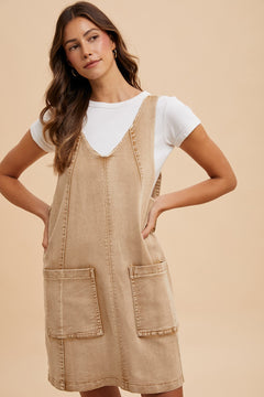 Felt The Chill Overall Mini Dress- 4 Colors!