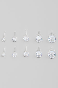 Rhinestone Stud Earrings Set