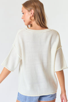 Valentine XOXO Short Sleeve Knit Top.