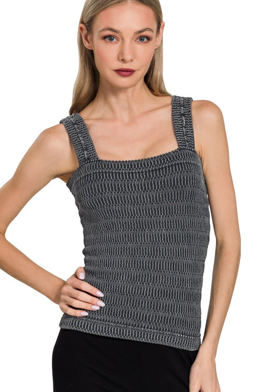 Adalia Seamless Wrinkle Tank Top- 4 Colors!