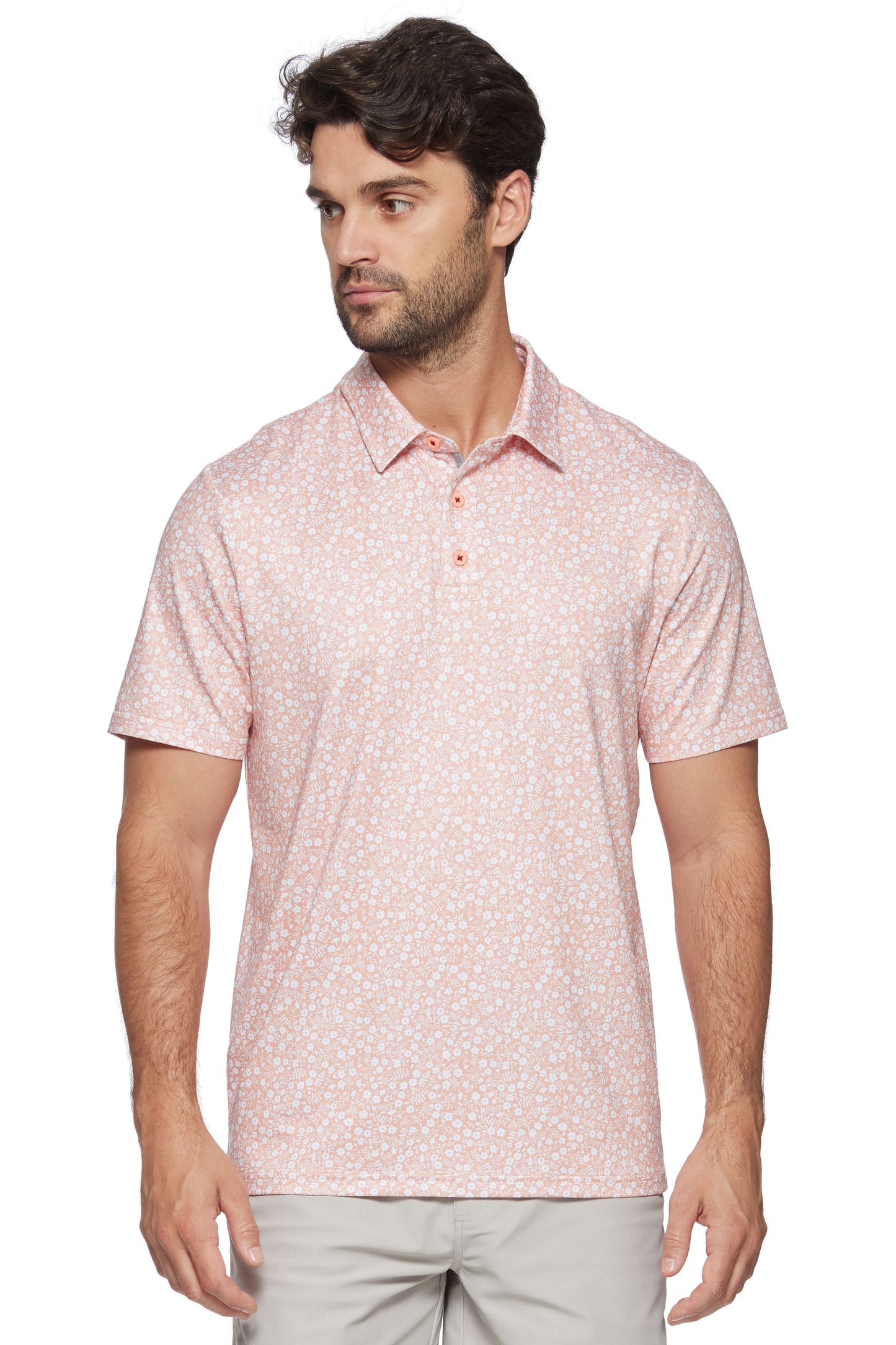 Cobbtown Floral Performance Polo