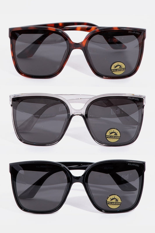 Polarized Acetate Frame Sunglasses- ASSORTED!