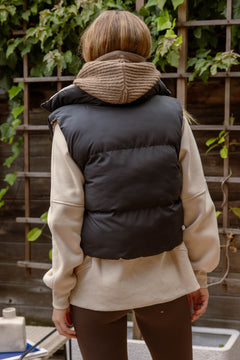 James Reversible Crop Puffer Vest- 3 Colors!