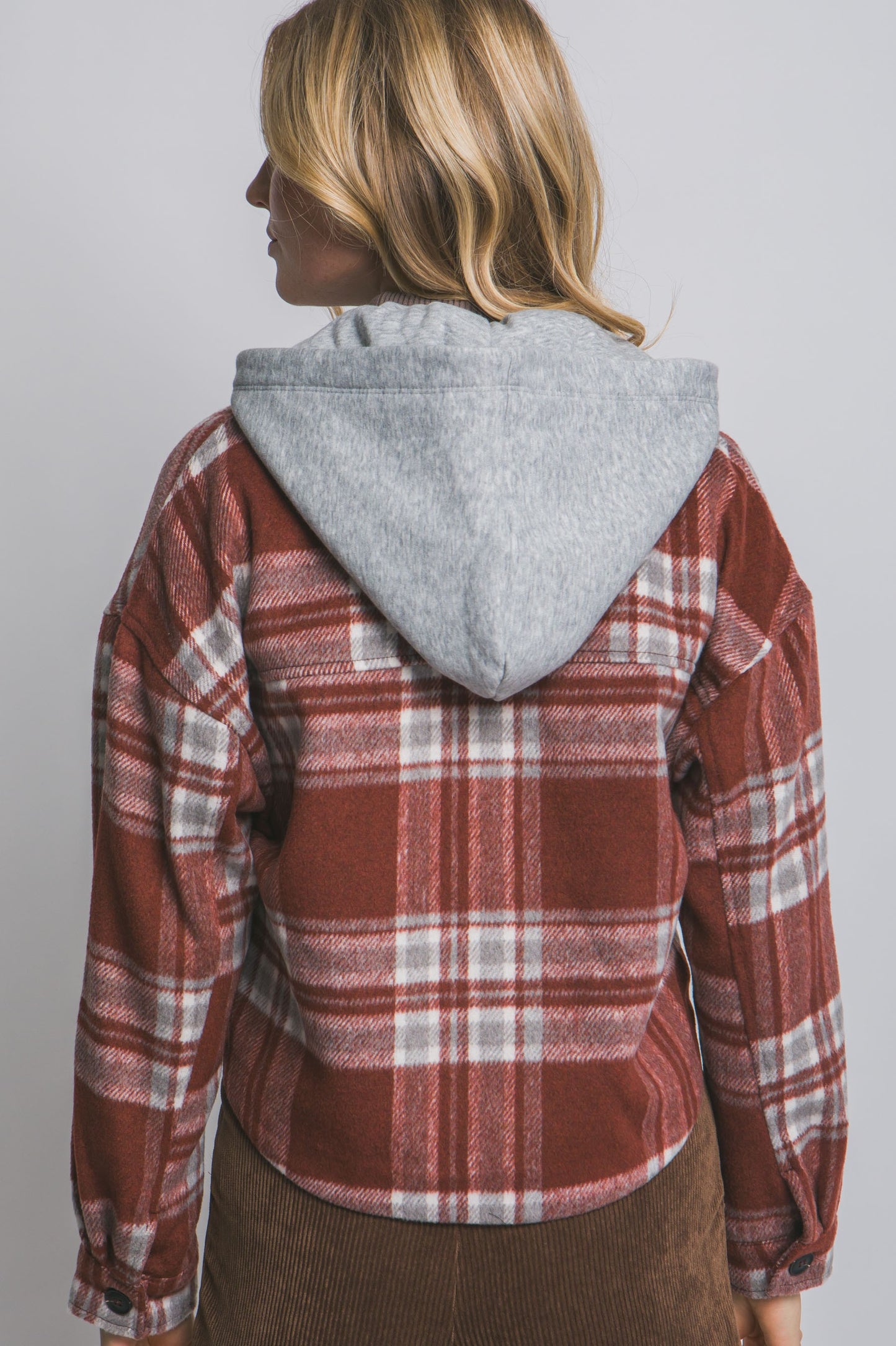Autumn Detachable Hood Plaid Shacket- 4 Colors!