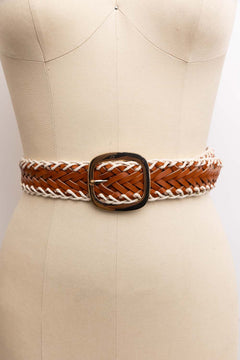Crochet Trimmed Leather Belt- 2 Colors!