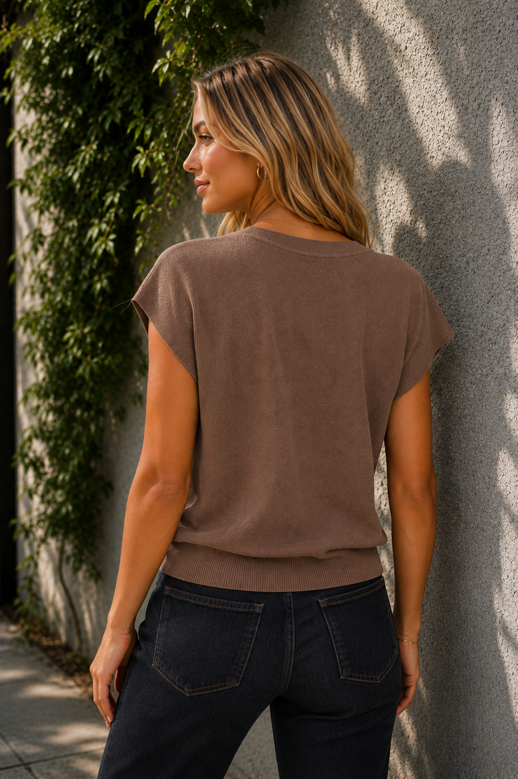 Dolman Sleeve Knit Sweater