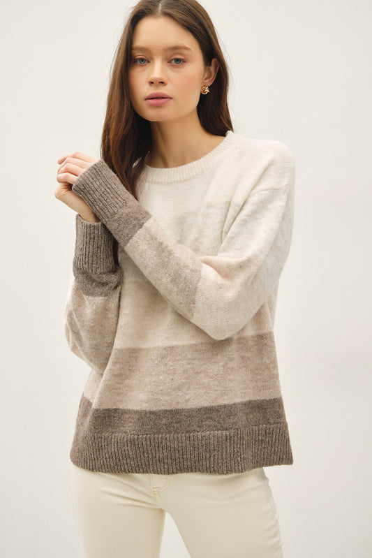 The Soft Life Color Block Sweater