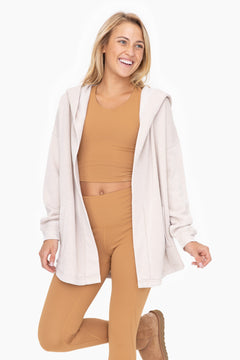 Jocilyn Fleece Hooded Cardigan.