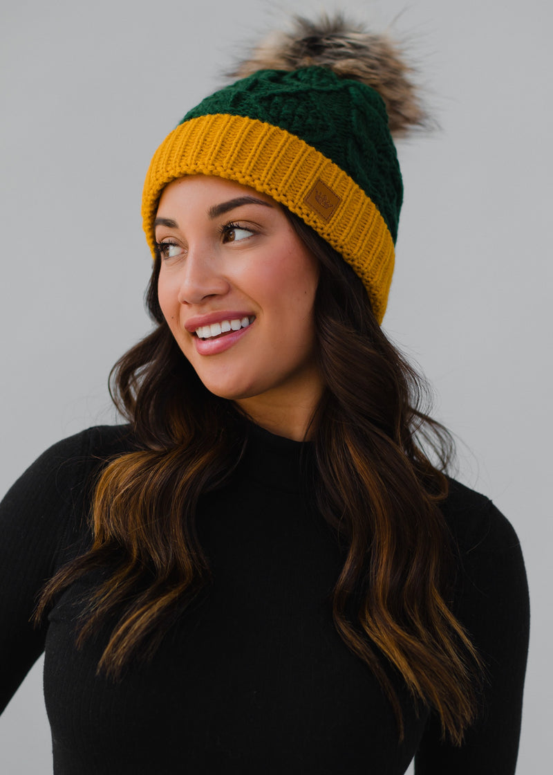 Merrick Cable Knit Pom Hat.