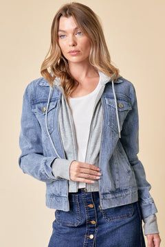 Compelling Story Denim Hoodie Jacket