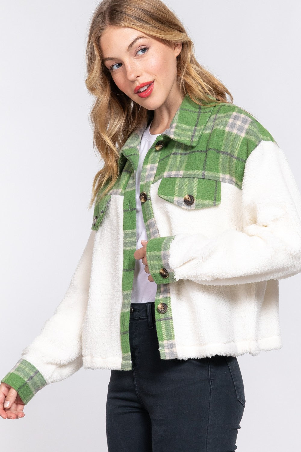 DOORBUSTER: Built Different Faux Fur Shacket