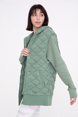 My Missing Piece Oversized Quilted Vest- 4 Colors!.