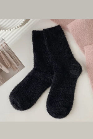 Warm Hearts Fuzzy Socks.