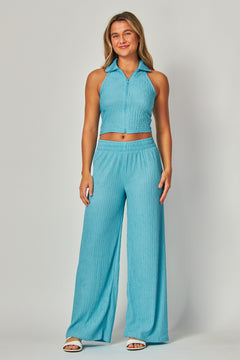 Giustana Ribbed Wide Leg Pant- 3 Colors!