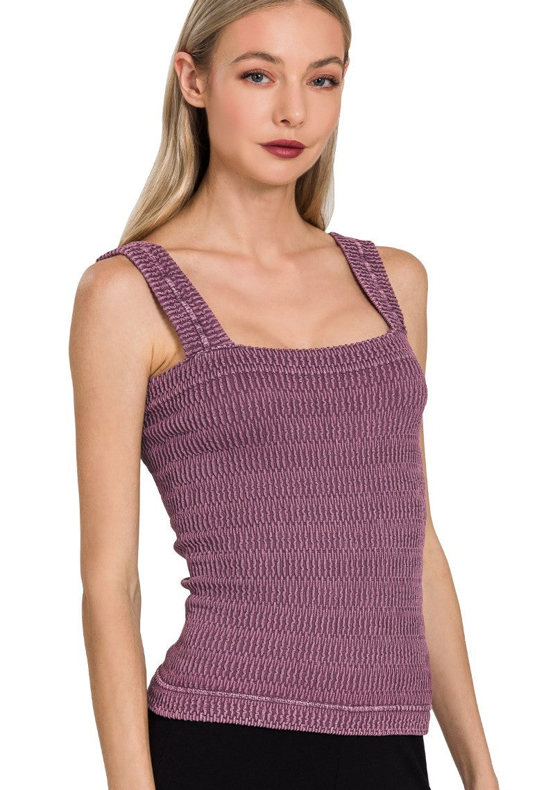 Adalia Seamless Wrinkle Tank Top- 4 Colors!