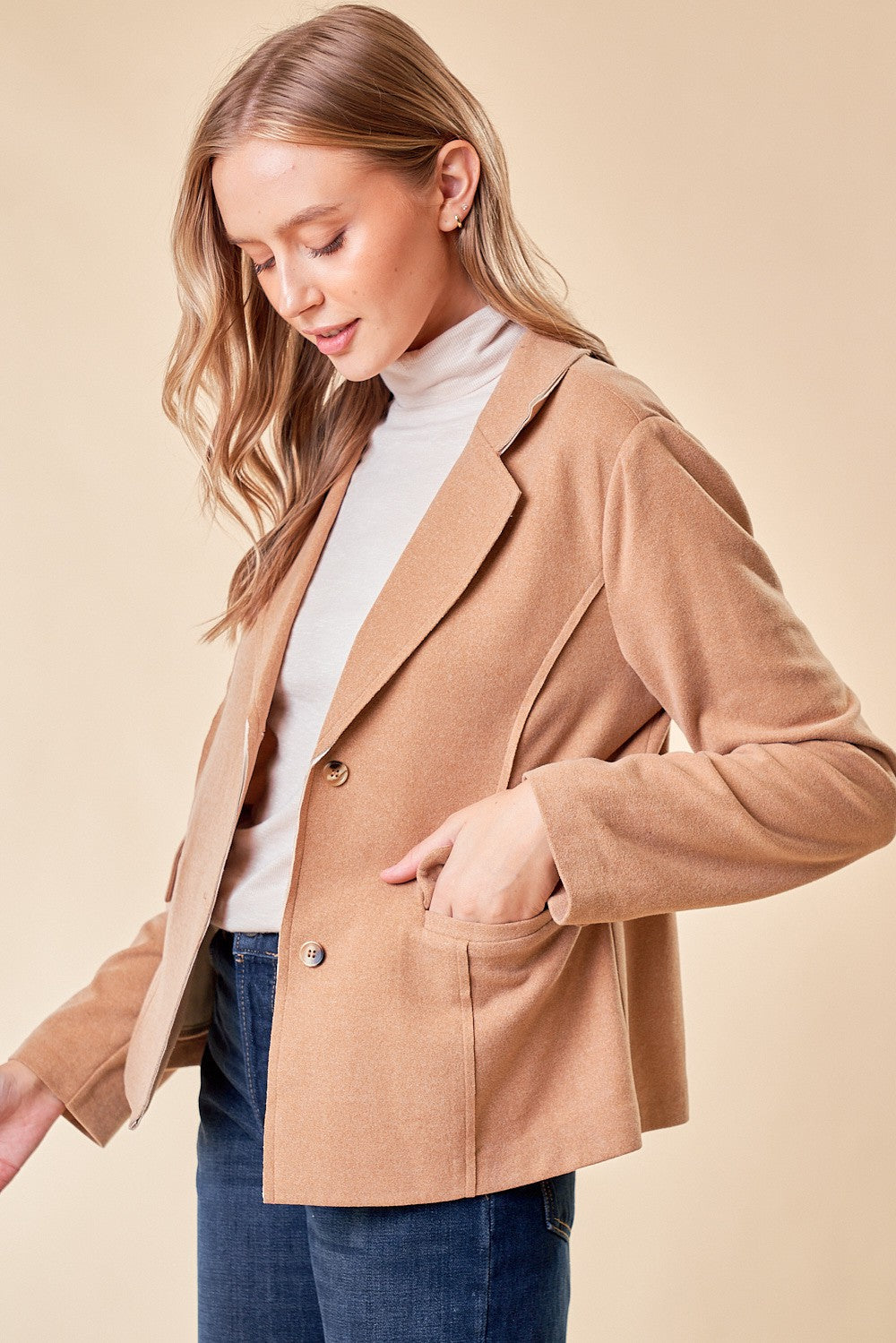 Samira Raw Edge Blazer- 2 Colors!.