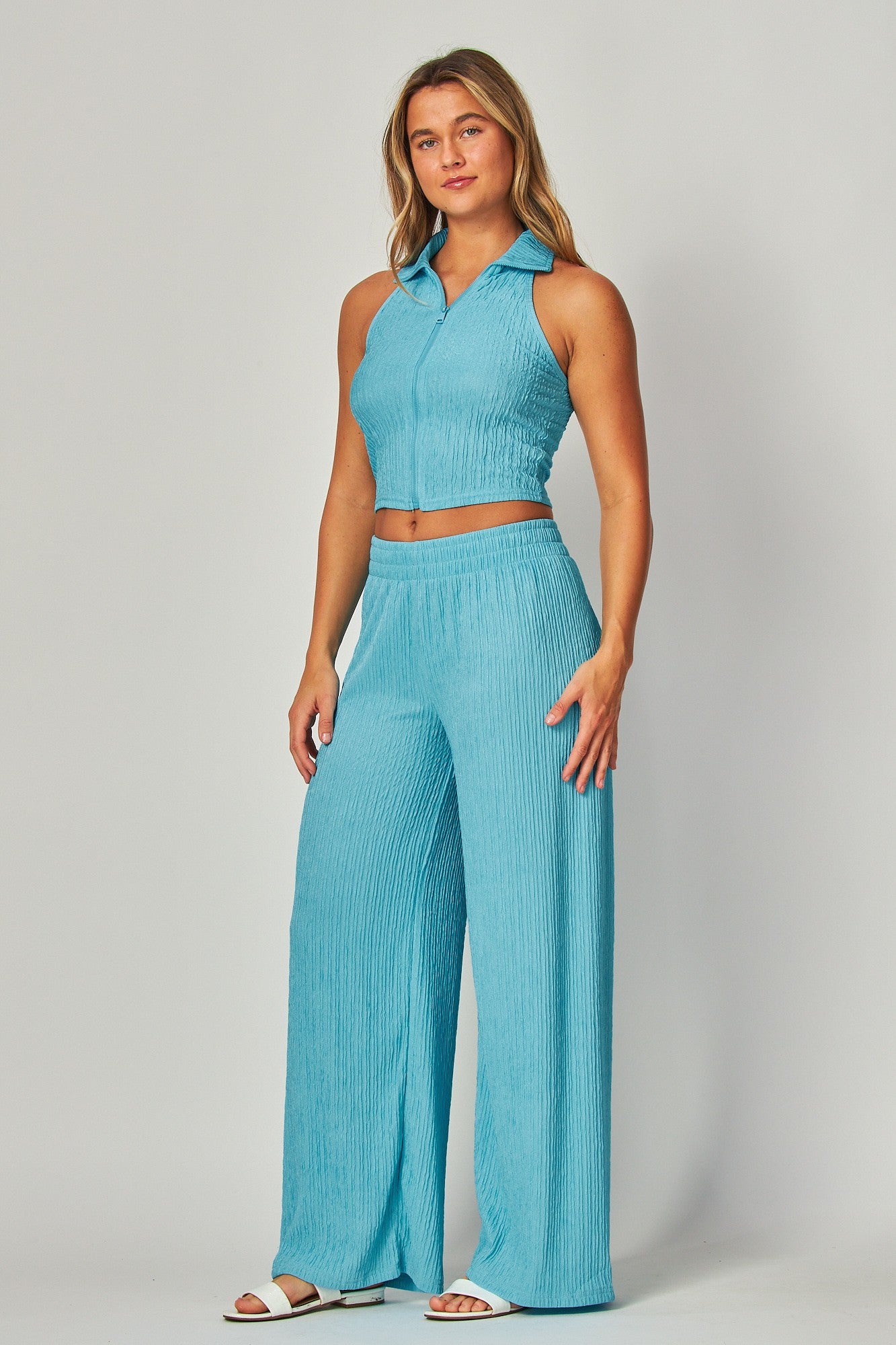 Giustina Crop Collar Loungewear Set- 3 Colors! - North Threads