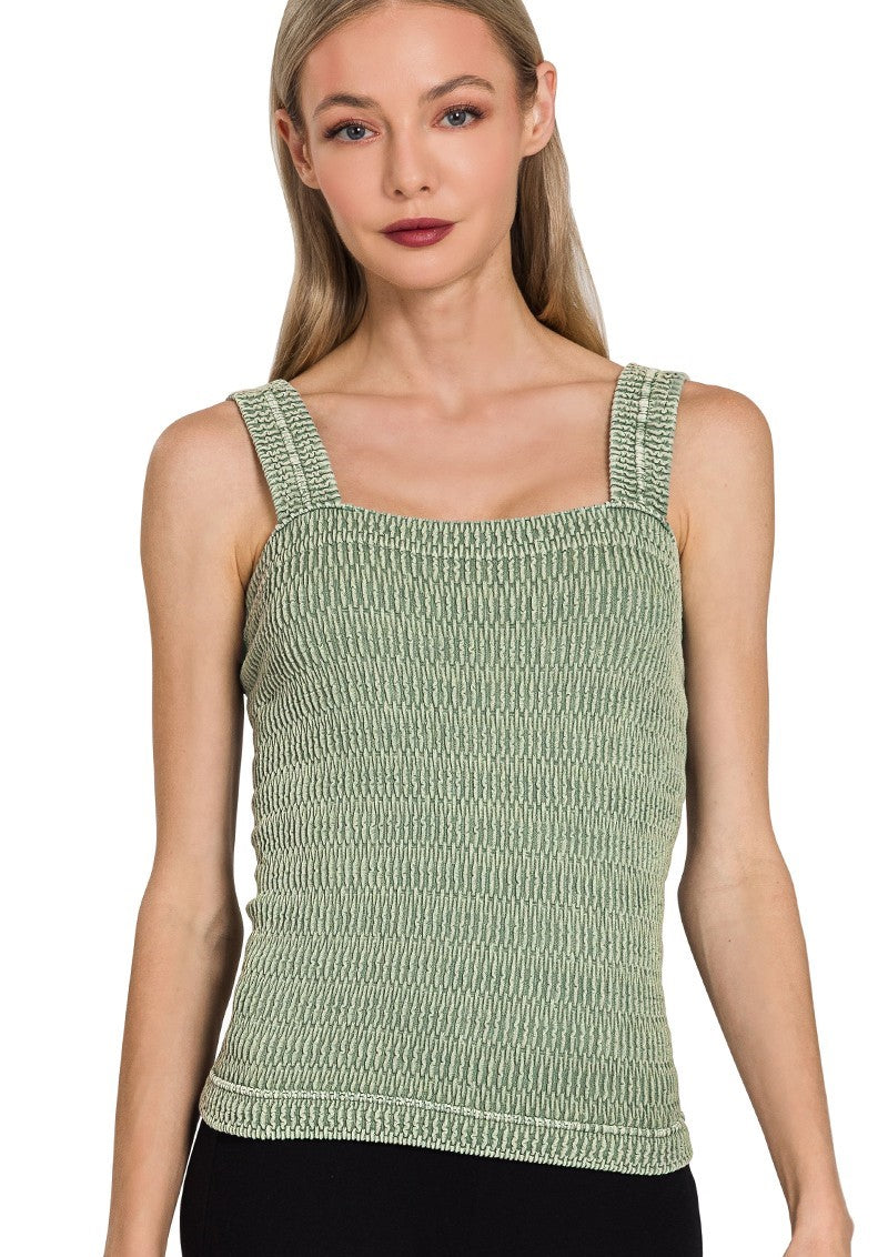 Adalia Seamless Wrinkle Tank Top- 4 Colors!