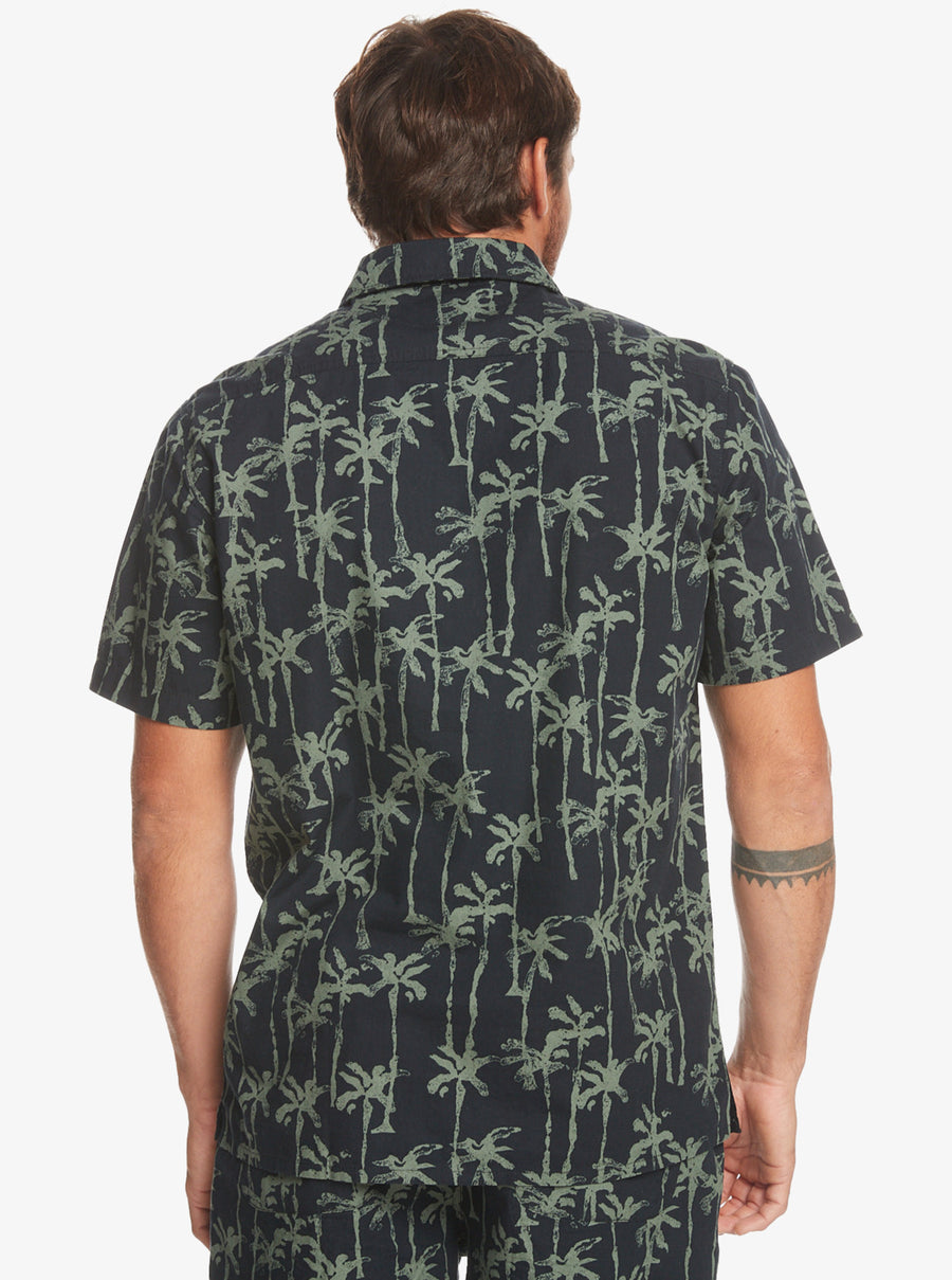 Quiksilver Painted Palm Short Sleeve Shirt.