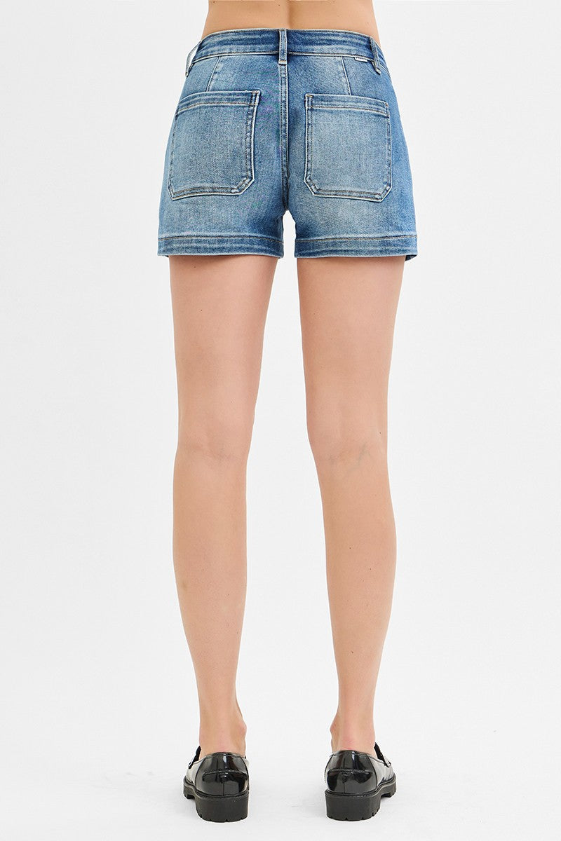 RISEN Low Rise Patch Pocket Shorts