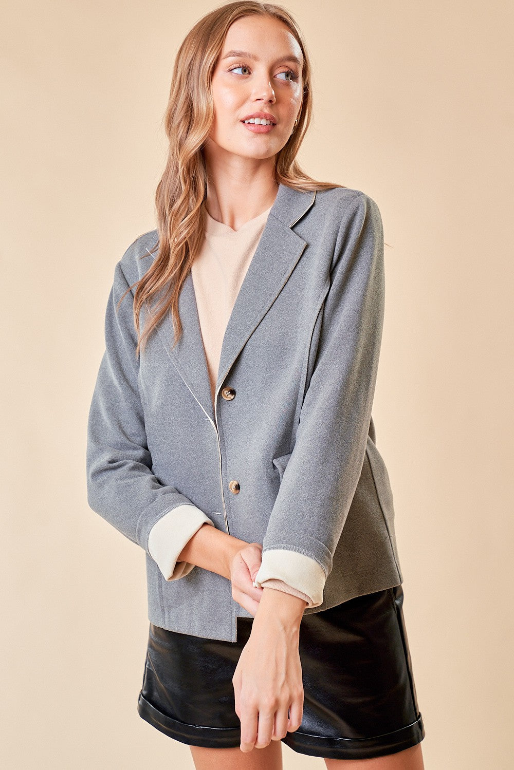 Samira Raw Edge Blazer- 2 Colors!.