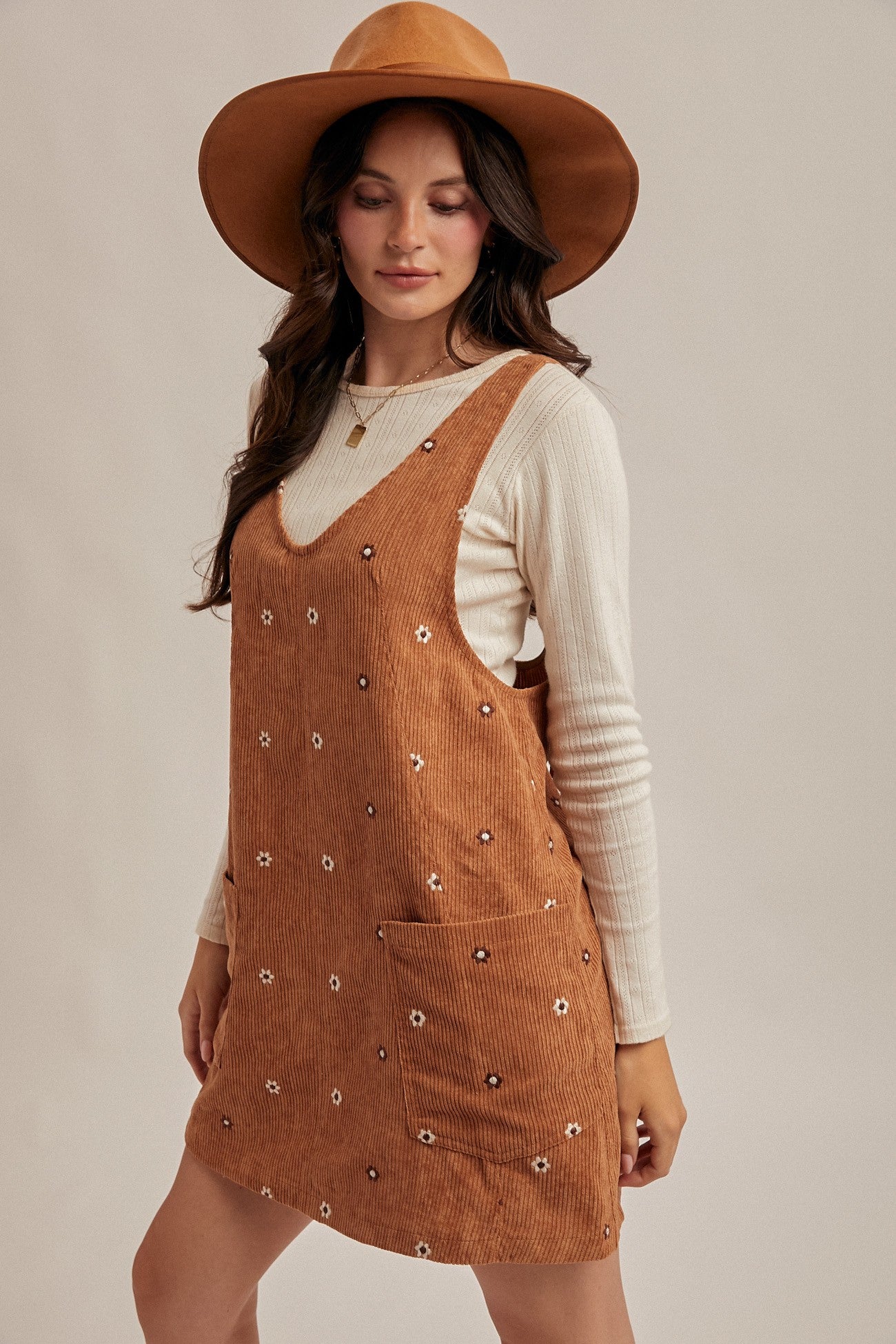 Simply Fall Corduroy Overall Dress- 2 Colors!