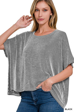 Mairi Ribbed Oversized Top- 4 Colors!.