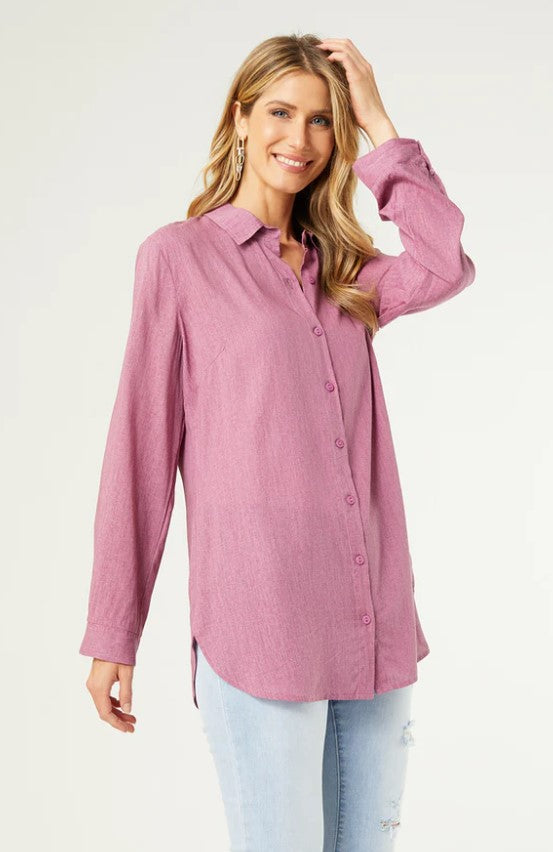 Skyla Button Down Tunic Top- 2 Colors!