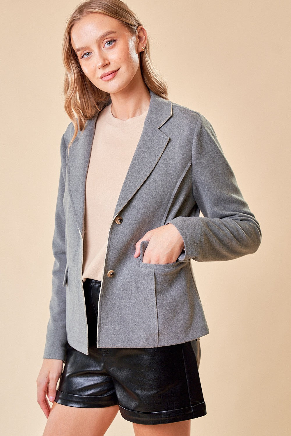 Samira Raw Edge Blazer- 2 Colors!.