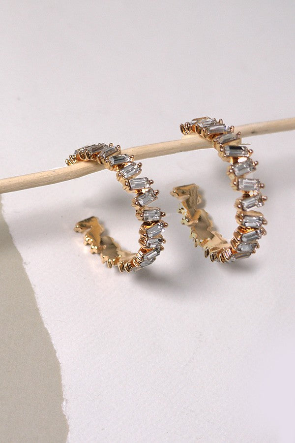 Rhinestone Hoop Earrings